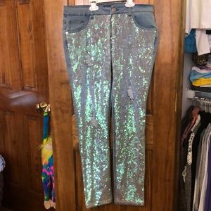 Justice sparkle jeans